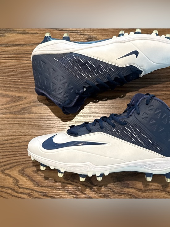 Size 13.5 Nike Zoom Code Elite 3/4 TD Football Cleats Navy Blue White 603368-140 main image 7